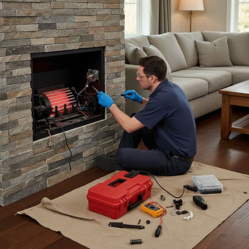 Local Fireplace Insert Repair pros at work